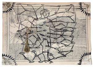 1986-ink-and-collage-on-map
